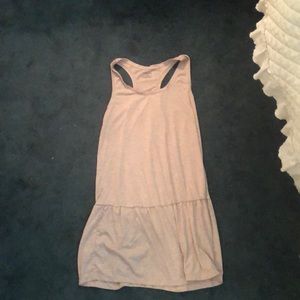 Beige cotton dress with slight sparkles